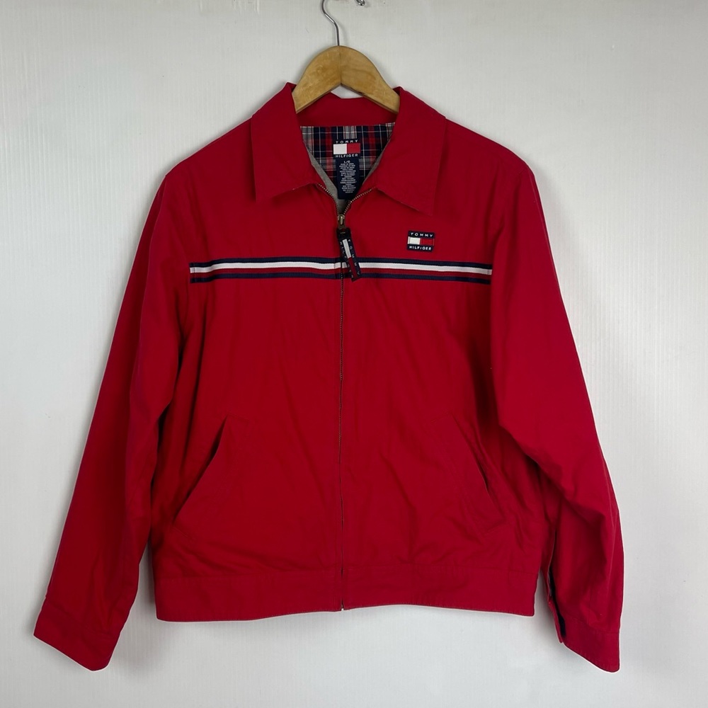 - Tommy Hilfiger red zip up jacket